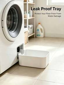 2pcs Washing Machine Drain Filter Water Tray Set (Tray + Connector), Washing Machine Drain Pan, Spin Dryer Tray, Reusable, Leak-Proof Design, Suitable For Home, Laundry Store, Hotel, Travel, Home Decor, Bathroom Accessories, Laundry Room Supplies, Household Cleaning Tools, Halloween, Back To School, Christmas - Multiple Styles - View 7
