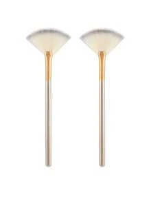 1/3/5/9pcs Fan-Shaped Face Brushes, Soft Facial Brush Set, Suitable For Fruit Acid Mask, Makeup, Mud Cream - Champagne - View 15