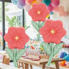 Juego de globos, globo de unicornio, globo de mariposa morado macaron & blanco crema, globo de flor macaron, globo de margarita de papel de aluminio, adecuado para fiesta de cumpleaños, decoración de habitación, ducha, decoración de temporada de bodas, aniversario, globo de decoración de accesorios fotográficos. - Ver 2