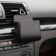 1pc Creative Car Storage Bag, Air Vent Clip Installation Design, Easy To Install And Remove, Securely Fits, Fully Utilizes Scattered Spaces In Car, Stores Phone And Small Items, Car Interior Organization Accessory - Car Air Vent Storage Box - View 3