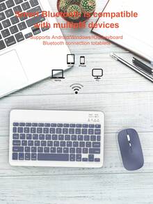 360°旋轉鍵盤保護殼與滑鼠套組，相容 iPad A16 11代/10代/9代/8代/7代/6代/5代、Air 10.9"/11"/10.5"/9.7" 及 Pro 11" (1代/2代/3代/4代)，內建筆槽、可拆卸無線鍵盤 (150mAh 電池) 與 PU 皮革保護殼，薰衣草紫 - Lavender Purple 360° Rotating Mouse and Keyboard - 查看 8