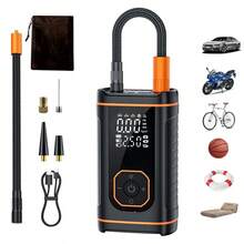 150PSI 便攜式充氣機 充氣泵 汽車跳啟電源，附胎壓表與 LED 顯示螢幕，3 倍速一鍵智能無線充胎機 - A - 查看 9