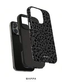 GIIPPA 1 Stück Grau-Schwarzer Leoparden-Muster mit schwarzem Totenkopf-Muster Design, Handyhülle für Handy 17 Pro Max, kompatibel mit Handy 16 Pro Max, 15 Pro Max, 14 Pro Max, koreanischer Stil hochwertige Mode lustige Handyhülle, kompatibel mit 11/12/13/14/15/16 Pro Max Plus, elegantes Design geeignet für Männer und Frauen, perfektes Geschenk für Freundin zu Weihnachten, Valentinstag, Ostern, Hochzeitssaison und Geburtstag! - Verschiedenfarbig - Übersicht 2