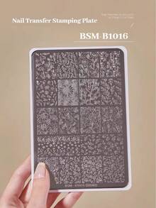 BAOSHIMAN Multifunctional Nail Art Stamping Template, Used For Nail Transfer Plate, Portable Nail Art Tool, Suitable For Home DIY Nail Artists - Multicolor - View 13