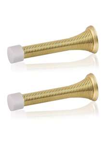 2/4pcs Spring Door Stopper, Heavy Duty Wall Mounted Door Stopper With Rubber Buffer Head Flexible Spring Door Stopper Wall Protector, Suitable For Home, Office Decoration - Multicolor - View 11