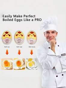 1pc Kitchen Egg Timer, Color Changes To Indicate Egg Doneness. When Eggs Are Fully Cooked, This Timer Changes Color, Perfect For Making Soft-Boiled Or Hard-Boiled Eggs - Multicolor - View 2