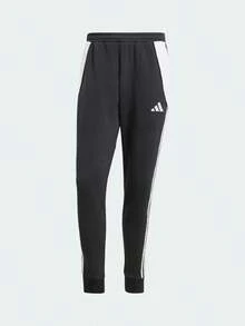 Adidas TIRO24 SWPNT春秋男子足球運動休閒訓練長褲 - 黑與白 - 查看 9