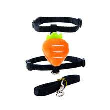 Escape‑Proof Nylon Bunny Harness With Leash, Cute Plush Carrot Decoration Adjustable Chest Strap Walking Harness For Rabbit Guinea Pig Small Pet - Multicolor - View 9