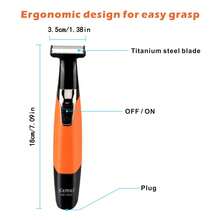 Kemei Kemi Multi-Function Men's IPX7 Waterproof Electric Shaver & Beard Trimmer | USB Charging, Multi-Blade System, Eyebrow And Body Grooming Heads, Men's Shaving And Hair Removal | Home And Travel Grooming Kit, Men's Gift - Multicolor - View 12