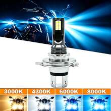 Heyword 1入機車燈泡，搭載 CSP 晶片，型號 H4 P15D/T19，適用於機車霧燈與 LED 燈，色溫 6000K/8000K/3000K/25000K - 1pcs - 查看 2