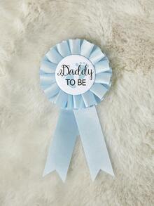 2pcs/1pc Baby Baptism Brooch "Mom-To-Be/Dad-To-Be" Medal, Commemorative Gift For Expectant Parents, Baby Baptism Home Decor Gift - Multicolor - View 7