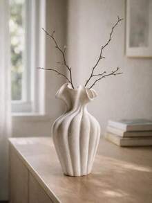 1pc Elegant Vase, Compact Stem, Suitable For Desk Placement, Can Hold Dried Flowers Or Withered Flowers, Rough Surface Design, Modern Innovative Style, Suitable For Home Decor - Multicolor - View 9