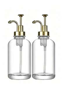 Coffee Syrup Dispenser. Home Storage Dispenser. For Milk, Tea, Syrup, Coffee, Milk Tea Durable Clear Glass Storage Bottle, Home Bar 500ml, Kitchen Utensils. Kitchen Supplies - Clear - View 8