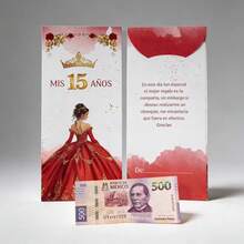 Creative Mariu Money Envelopes, Invitations, Money Shower - Red - View 5