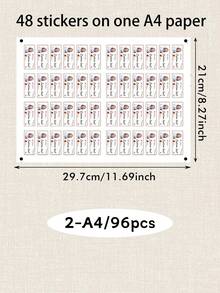 48-480pcs Customized Photo & Text Label Stickers, Clothing Stickers, Personalized Name Label Stickers, Mailing Labels, Camping Labels, Invitation Labels - Style a - View 13