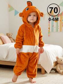 1Pc Baby Cartoon Animal Pattern Flannel Comfortable And Cute Autumn And Winter Products,Suitable For Everyday Use - Multicolor - View 18