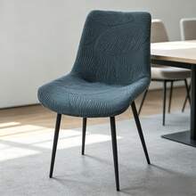 1pc Jacquard Dining Chair Cover, Elastic Washable Curved Back Chair Slipcover, Suitable For Wedding And Banquet - Chair Covers - View 9