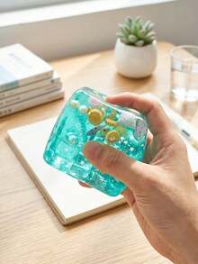 Summer Ocean Style Shell Soft Silicone Square Stress Relief Toy, Transparent Glitter Squeeze Hand Toy, Suitable For Daily Relaxation, Party Favors And Gift Bag Fillers - Multicolor - View 9