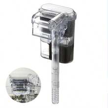 New Mini Hanging Aquarium Filter, USB Interface, 2.5W, 250H/L Flow Rate, Suitable For Fish Tanks Under 30cm - Black - View 1