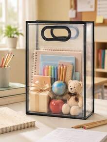 5件/10件/20件 透明禮品袋 PVC透明托特袋 花束包裝袋 禮盒包裝袋 防水可重複使用收納袋 新鮮花禮包裝袋 婚禮生日派對伴手禮袋 商場零售展示包裝袋 黑白邊框 多尺寸可選 - 透明 - 查看 4