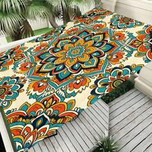 1PC Outdoor Canopy Awning, Protection Sun Shade Tarp, Foldable Durable Breathable Shelter Tarp, For Beach Garden Patio Camping Backyard, Beach Tarp Sun Shades Outdoor Camping Equipment - Bohemia D - View 7