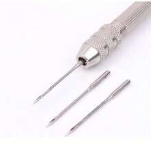 2/1 Sets Replaceable Multi-Function Awl Needle Kit, Stainless Steel Shoe Repair Awl, Hand Sewing Knitting Crochet Needle, Shoe Repair Tool 5-Piece Set, Shoe Repair Hook Needle, Shoe Sole Hook Needle, Leather Sewing Awl Set, Suitable For Leather, Canvas, Tent, Multi-Function Awl Needle, Shoe Repair Thread, Shoe Sole Thread, Binding Tool - A - View 4