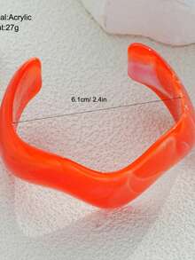 4/3/1pc Vintage Elegant Casual Style Women's Colorful Acrylic Bracelet Set Suitable For Daily Layering - Colorful - View 7