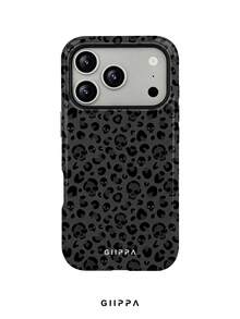 GIIPPA 1 Stück Grau-Schwarzer Leoparden-Muster mit schwarzem Totenkopf-Muster Design, Handyhülle für Handy 17 Pro Max, kompatibel mit Handy 16 Pro Max, 15 Pro Max, 14 Pro Max, koreanischer Stil hochwertige Mode lustige Handyhülle, kompatibel mit 11/12/13/14/15/16 Pro Max Plus, elegantes Design geeignet für Männer und Frauen, perfektes Geschenk für Freundin zu Weihnachten, Valentinstag, Ostern, Hochzeitssaison und Geburtstag! - Verschiedenfarbig - Übersicht 1