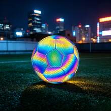 1pc Vibrant Fluorescent Green PU Soccer Ball, Professional Match Training Football For Outdoor Sports - Multicolor - View 10