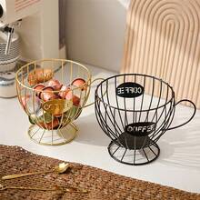 Metal Coffee Capsule Holder, Large-Capacity Coffee Capsule Organizer, Suitable For Cafe, Bar Display, And Home Kitchen Candy Storage Accessories - Multicolor - View 7
