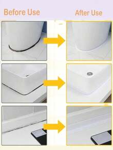 1 Roll Waterproof & Mildew-Proof Toilet Sealing Tape 7m, Kitchen & Bathroom Self-Adhesive Sealing Strip, Bathroom Moisture-Proof, Kitchen Sink Decorative Joint Sticker - A - View 7