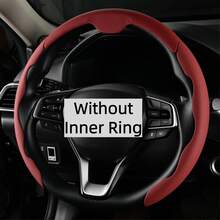 3pcs Non-Slip Steering Wheel Cover - Faux Leather (PU Leather) + Breathable Holes + Center Alignment Mark + Lightweight + Easy Installation, For Car/Pickup/SUV/MPV/RV/Van, Nappa Leather - Steering Wheel Cover - View 8