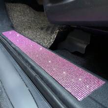 1pc Car Threshold Decoration Strip With Diamond Inlay Car Threshold,Car Anti-Collision Tape Door Edge Sticker DIY Car Accessories - A - View 14