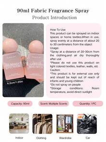 90ML Frosted Bottle Fragrance Spray, Classic Scent, Indoor/Outdoor Air Freshener, Long-Lasting Fragrance, Suitable For Dates, Parties, Vacation Essentials, Home, Hotel And Office Use, Ideal Gift For Friends And Loved Ones! Birthday Gift/Christmas Gift - Various Fragrances - View 2