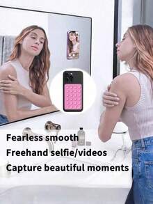 1pc Silicone Suction Cup Phone Case Holder Double-Sided, Silicone Phone Stand, Hands-Free Phone Accessory, Strong Grip Holder, Suitable For Selfie And Video, Can Be Attached To Bathroom Wall, Glass Mirror, Vanity And Other Smooth Surfaces (24grain) - Multicolor - View 7