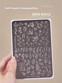 BAOSHIMAN Multifunctional Nail Art Stamping Template, Used For Nail Transfer Plate, Portable Nail Art Tool, Suitable For Home DIY Nail Artists - Multicolor - View 15