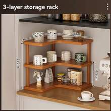 1pc 3-Tier Triangle Storage Rack, Multi-Functional Desktop Organizer For Coffee Station, Kitchen, Office, Dining Room, Living Room, Bedroom Countertop Display - Multicolor - View 10