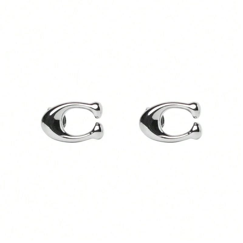 Coach Women's Stud Earrings - Silver 369816RHO030 - View 1