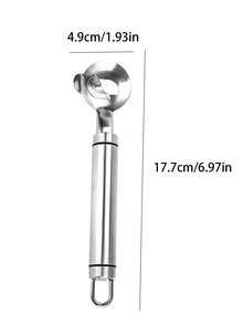 Set di 3/1 pezzi di cucchiai per sbucciare a forma di cactus in acciaio inossidabile, pelapatate multifunzione per frutta e verdura, sbucciatore a , scavatrici, utensile da cucina con manico lungo e foro per appendere, adatto per la cucina domestica e del ristorante - Argento - Visualizzare 2
