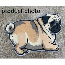 1pc Cute Pug Shaped Doormat, Small Rug, Welcome Mat, Carpet, Floor Mat, Outdoor Doormat, Kitchen Rug, Home Decor, Front Door Mat, Bedroom Rug, Outdoor Mat, Home Decor, Area Rug, Garden Rug, Washable Carpet - Multicolor - View 3