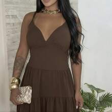 Women Long Dresses - Óxido marrón - Ver 7