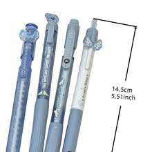 4pcs Blue Star Angel Neutral Pen Set, Ins Student Quick-Dry ST Tip Ballpoint Pen, 0.5mm Black Ink Refill, Smooth Quick-Dry Ink, Cute Angel Wing Pen Top, Suitable For Students, Teachers, Office Workers, Diary And Daily Use - Multicolor - View 10