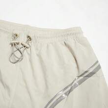 Adidas Women's Lightweight Comfortable Running Sports Drawstring Casual Straight Leg Shorts II3239 - Off-white - View 2