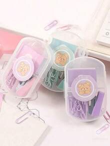 1/2/3pcs Mini Stapler (With Staples) - Compact & Cute Desktop Stapler - Portable Small Stapler (With Staples), Metal Standard Staples, Suitable For Office, Back To School, School Supplies - Multicolor - View 13