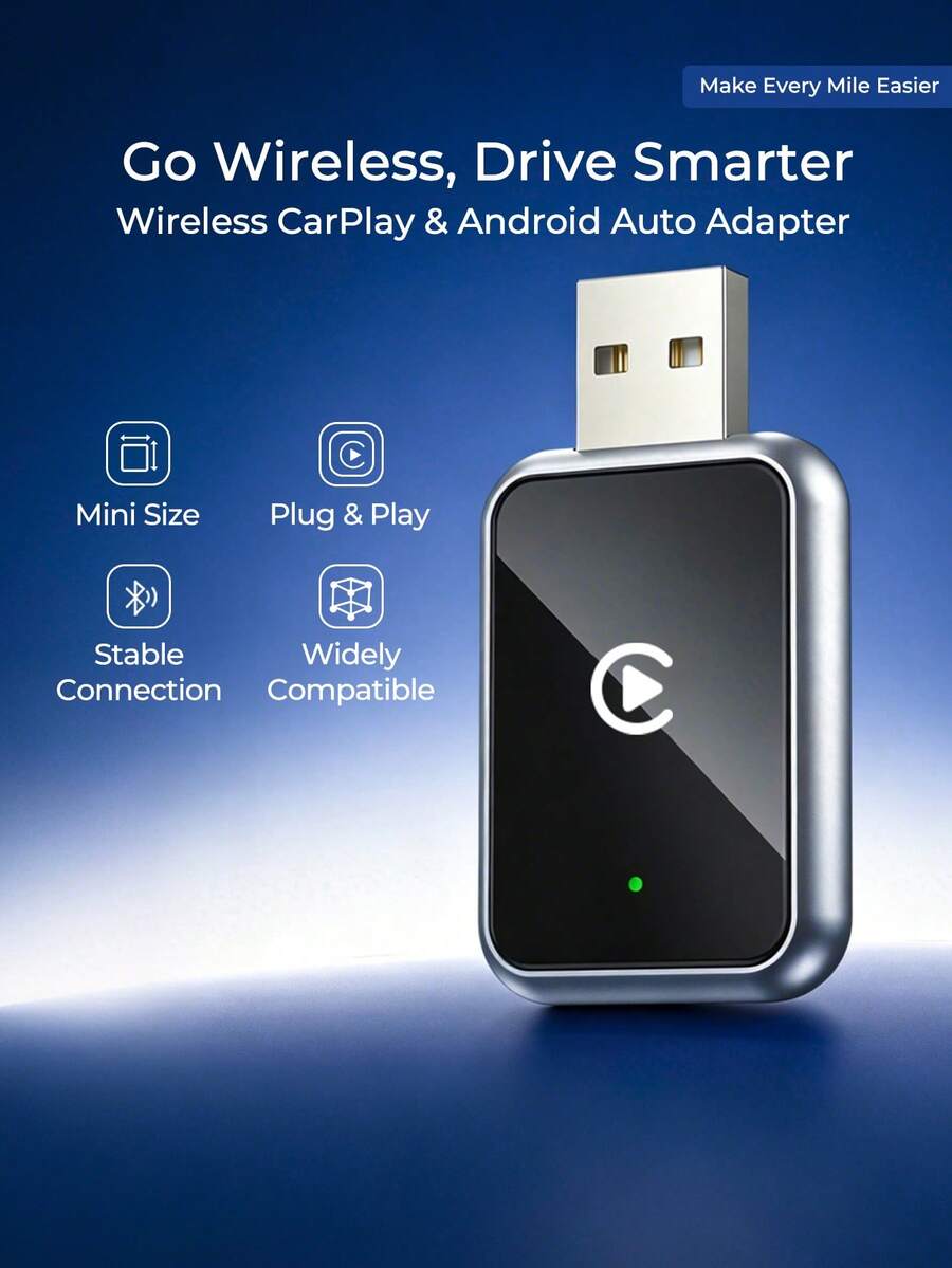 REMAX Adaptador inalámbrico CarPlay & Android Auto