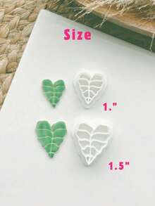 2/12pcs Exquisite Tropical Leaf Resin Clay Cutters - Melon Leaf And Ginkgo Leaf Shapes, Botanical Bohemian Craft Tools, Suitable For DIY Earrings, Jewelry Making And Plant Lover Gifts - White - View 6