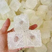 1pc Transparent Grass-Patterned Bayberry Ball TPR Handmade Slow Rebound Malleable Stress Relief Toy - Multicolor - View 7