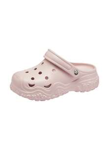 CAMEL CROWN 女款 Crocs 春夏戶外涼鞋，厚底防滑透氣包頭沙灘鞋 - 粉色 - 查看 2