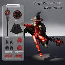 1 buah Figur Penyihir Ajaib DIY, 13+ Sendi, Seluruh Tubuh Dapat Digerakkan, Model Penyihir Rakitan Sendiri, Dekorasi Meja, Hadiah Ulang Tahun Kreatif, Hadiah Liburan, Hadiah Sempurna - MultiWarna - View 7