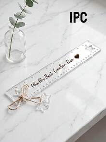 Custom Wooden Acrylic Ruler, Personalized Name Measuring Tool, Minimalist Desk Accessory, Customized Teacher Appreciation Gift, Customizable Office Supplies, Birthday, Graduation, Thanksgiving And Christmas Gift - Style a - View 7